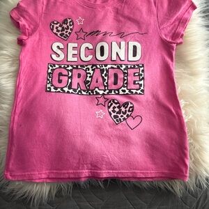 Pink Second Grade Kids T-Shirt